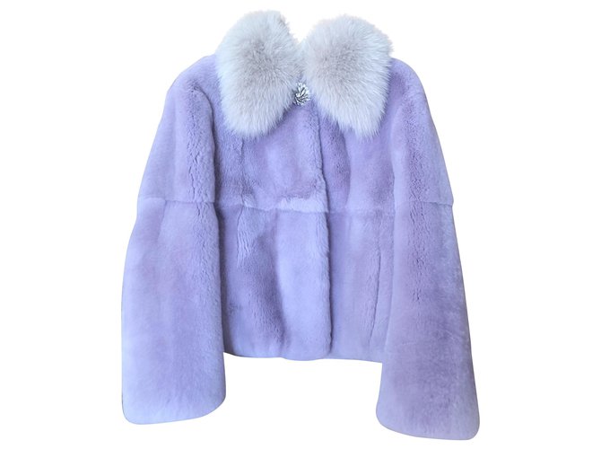 Miu Miu Jackets Lavender Fur  ref.151234