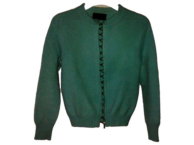 BALMAIN Pull à col roulé en cachemire Turquoise