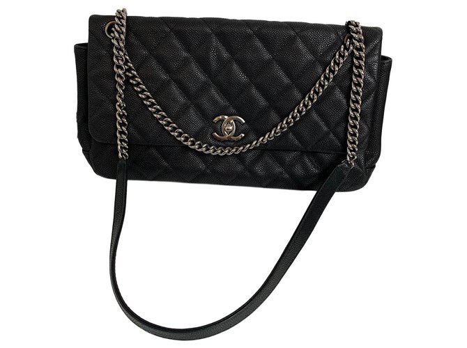 Chanel Classique Cuir Noir  ref.151261
