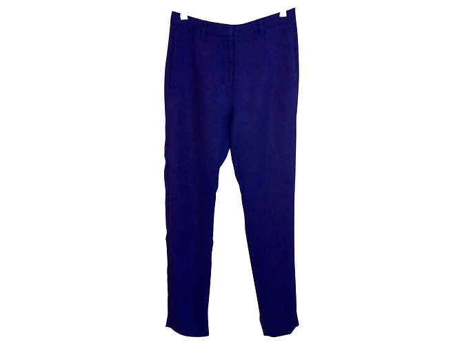 Acne Calças de linho roxas Roxo