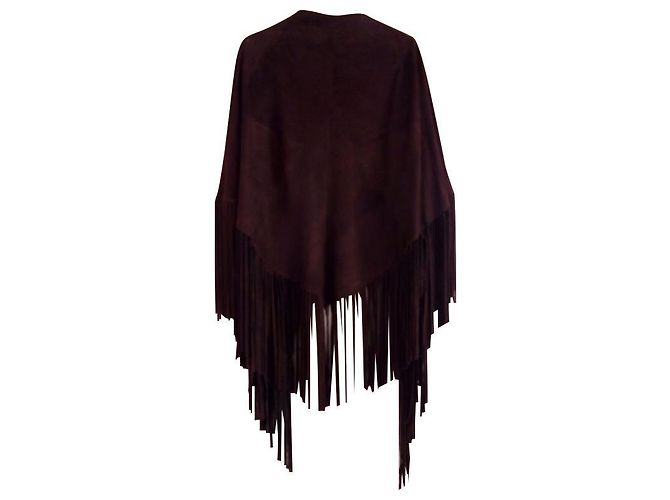 Autre Marque Borgogna Mantello scamosciato bordeaux Bordò