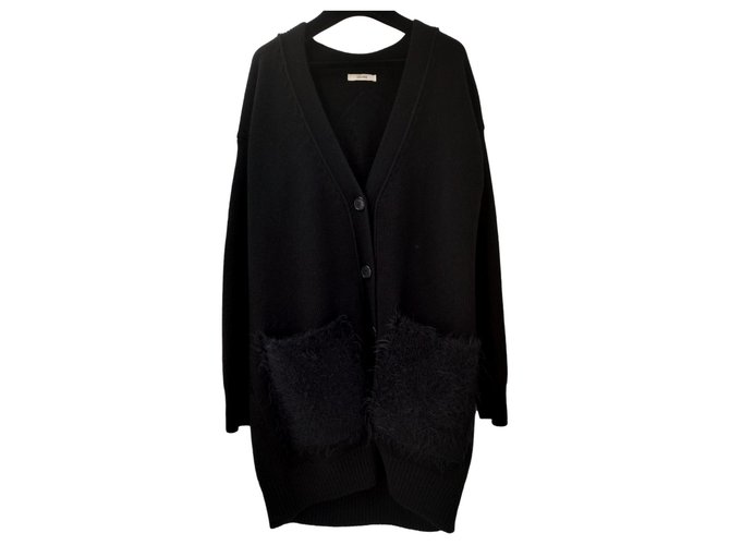 Céline Knitwear Black Wool  ref.151351