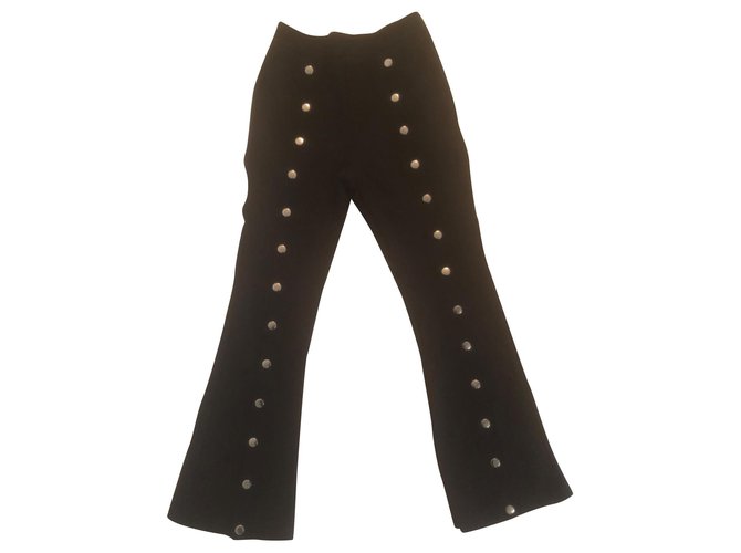 The Kooples Sport Pantalons, leggings Coton Noir  ref.151367