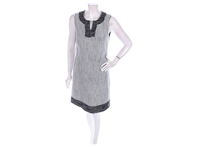 Vestido Karl Lagerfeld de algodão preto e branco
