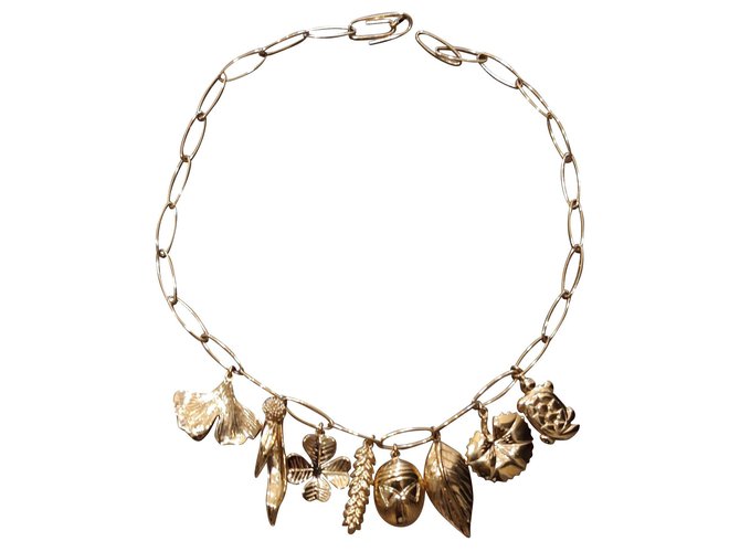 Aurelie Bidermann gold plated necklace 18 carat Golden Steel  ref.151415