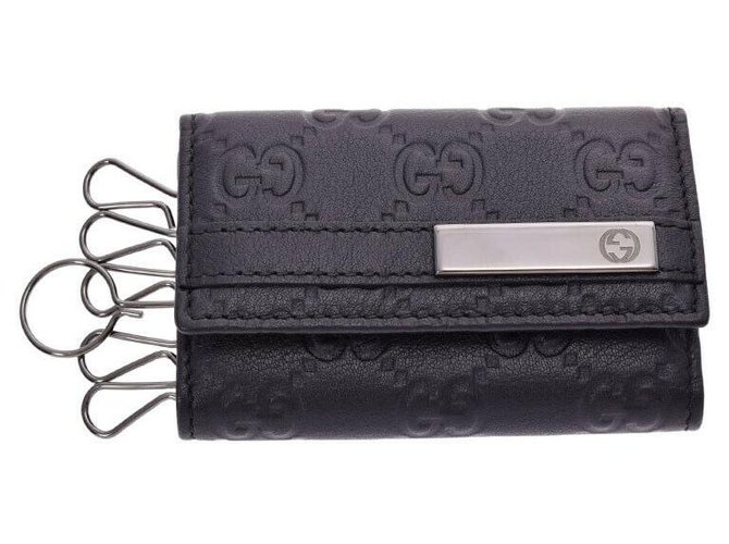 Gucci Shima 6 keys case Black Leather  ref.151470