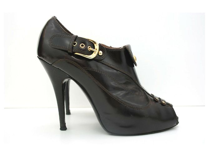 Giuseppe Zanotti Varnished leather heels Brown Chocolate