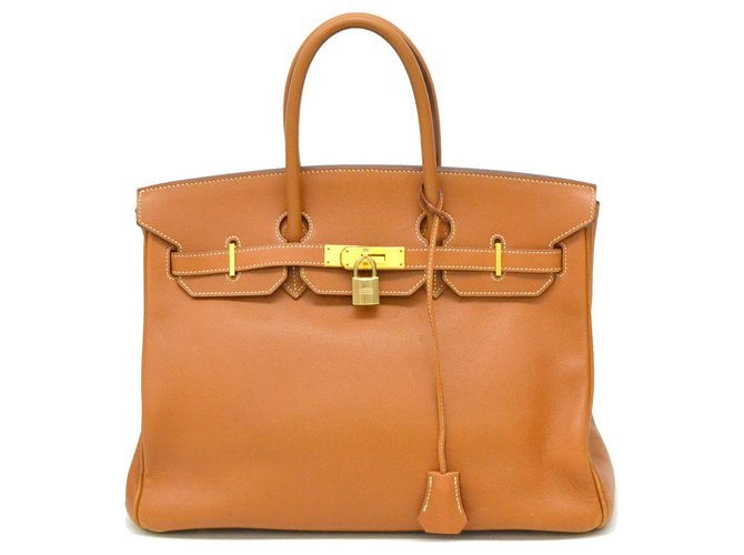 Birkin Hermès Handbag Orange Cloth  ref.151494