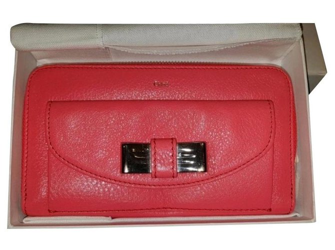 Chloé Wallets Pink Leather  ref.151529