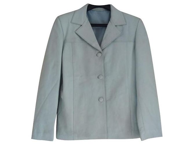 Autre Marque Chaqueta de cuero azul claro FOX LEATHER BRAND XXL