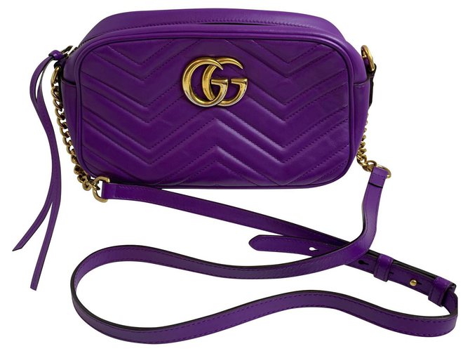 Gucci Marmont Purple Leather  ref.151558
