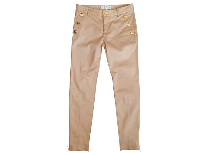 Designers Remix Pantalons, leggings Coton Elasthane Beige  ref.151610