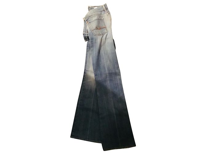 Autre Marque Seven Bootcup Jeans Denim Hellblau Größe 27