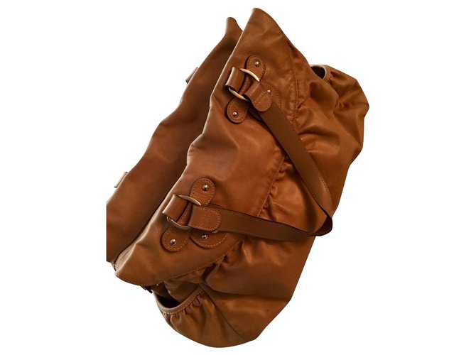 Longchamps bag Beige Leather  ref.151627