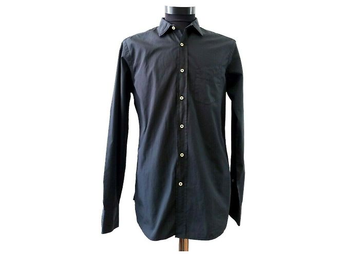 Autre Marque Camicia elegante Officine Generale France nera cotone S Nero