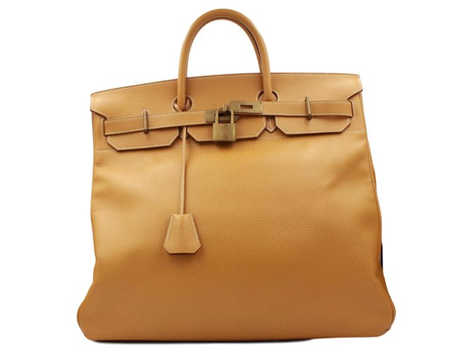 Hermès Handbags Brown Golden Leather  ref.151771