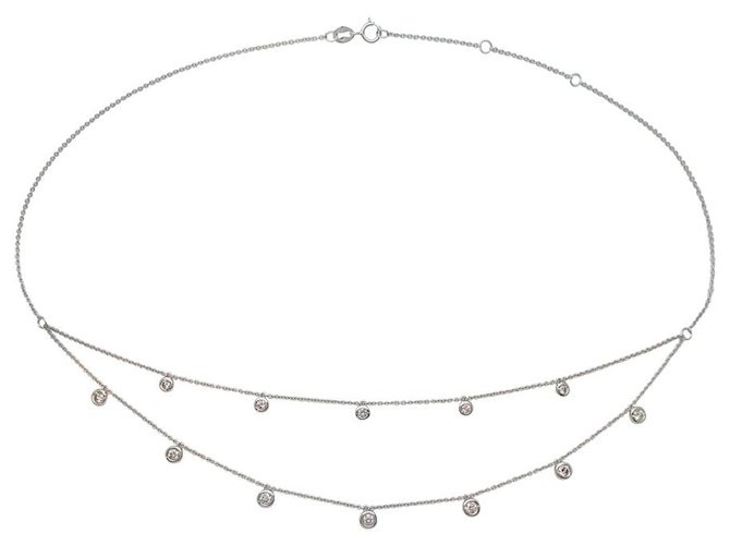 inconnue Drapery necklace in white gold and diamonds.  ref.151813