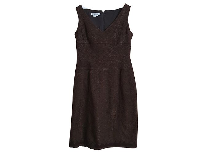 Vestido marrón Kay Unger Castaño