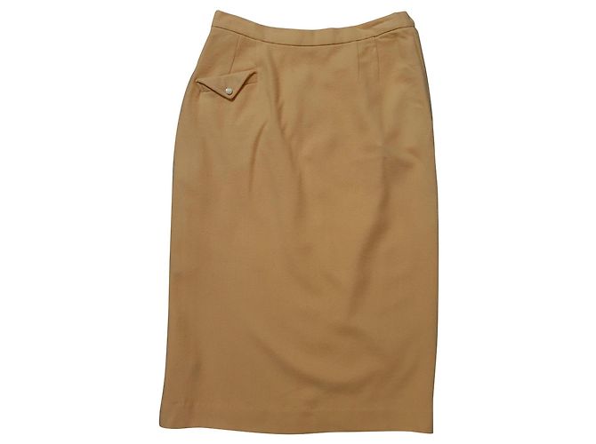 Autre Marque Falda de cachemira amarilla Amarillo