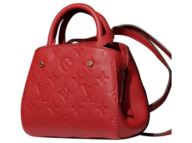 Louis Vuitton Montaigne Red Leather  ref.151847