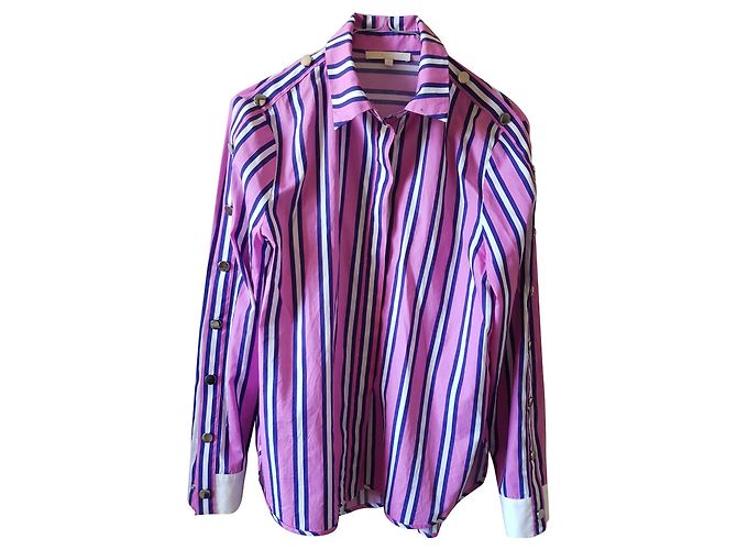 Camicia Maje in cotone rosa e azzurro Blu chiaro