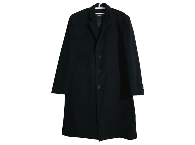Emanuel Ungaro Coats, Outerwear Black Cashmere Wool  ref.151861