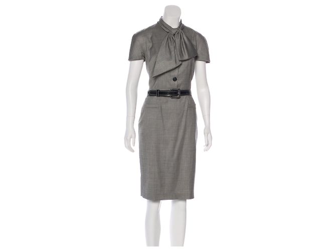 Dior Cachecol de lã com cinto vestido
