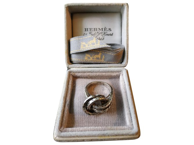 Hermès Rings Silvery Silver  ref.151918