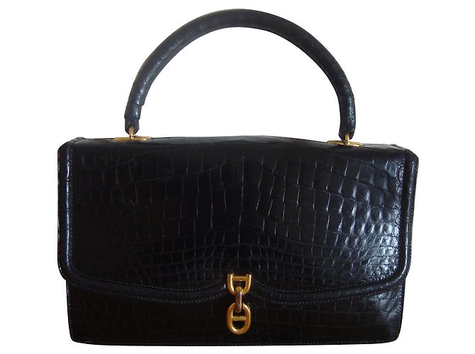 Chaîne d'ancre Hermès Handbags Black Exotic leather