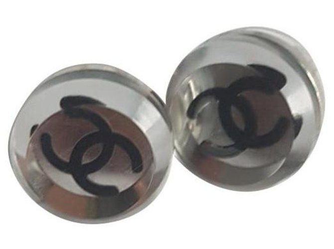 Chanel Earrings Silvery Steel  ref.151959