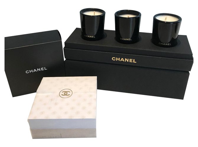 Chanel cadeaux VIP . Bougies + Bloc notes Noir  ref.151968
