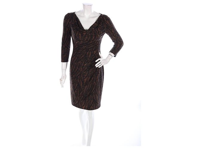 Lauren Ralph Lauren Kleid Braun Schwarz