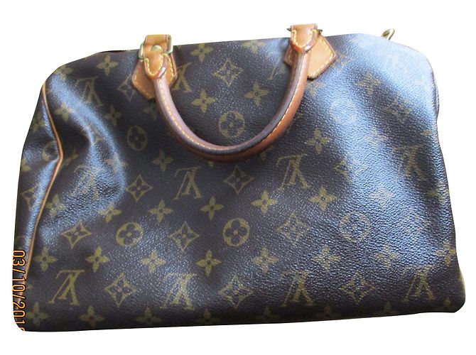Louis Vuitton Speedy 30 Monogram Lona Marrón Castaño