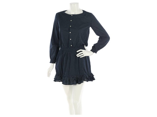 Polo Ralph Lauren Dresses Blue Cotton  ref.151996