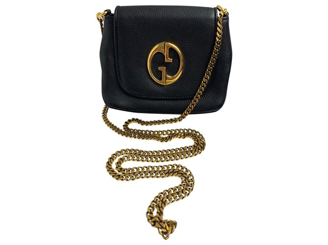 Mini Gucci Black Leather  ref.152014