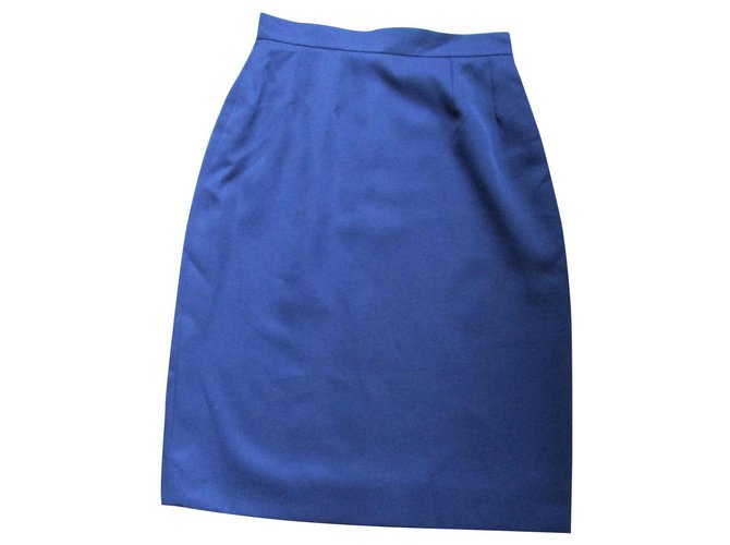 GIVENCHY, falda lápiz azul marino, 38. Poliéster  ref.152019