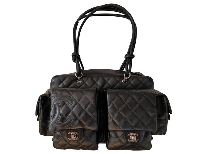 Chanel Multi bolsos cambon Preto Couro  ref.152026