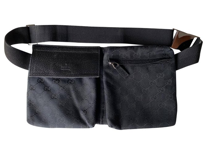 Gucci beltbag Black Cloth  ref.152036
