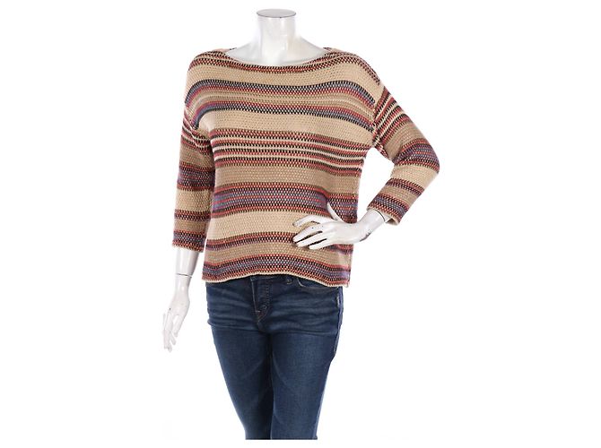 Pull Ralph Lauren Rayé en Coton Multicolore