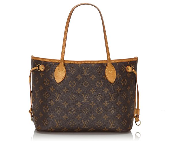 Louis Vuitton Brown Monogram Neverfull PM Leather Cloth  ref.152062