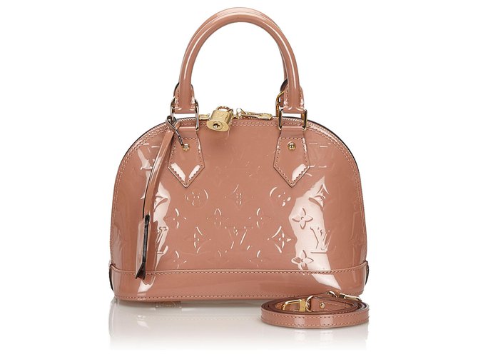 Louis Vuitton Pink Vernis Alma BB with Strap Leather Patent leather  ref.152092