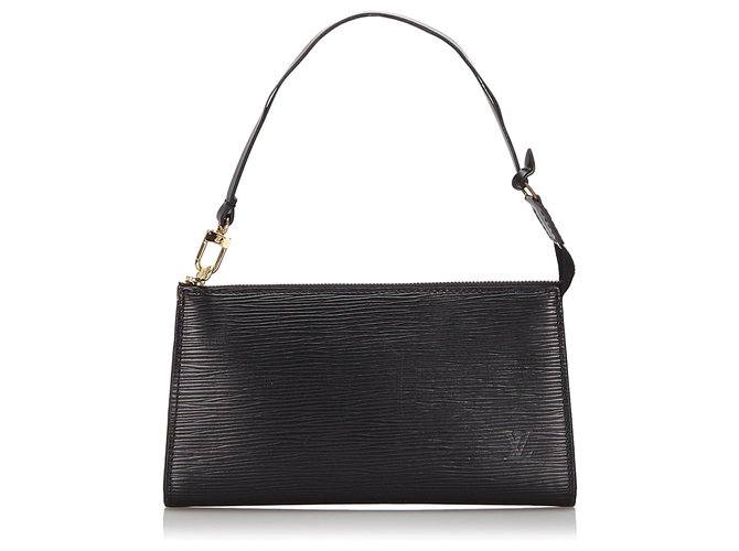 Louis Vuitton Black Epi Pochette Accessoires Leather  ref.152099
