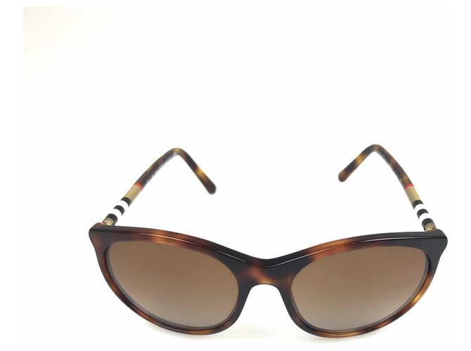 Burberry Brown Round Esmalte Gradient Sunglasses Marrom  ref.152105