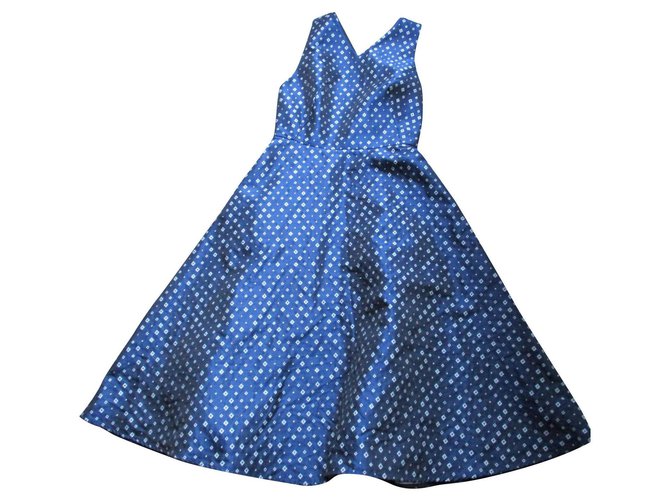 Tara Jarmon, cocktail dress size 38. Navy blue Polyester  ref.152256