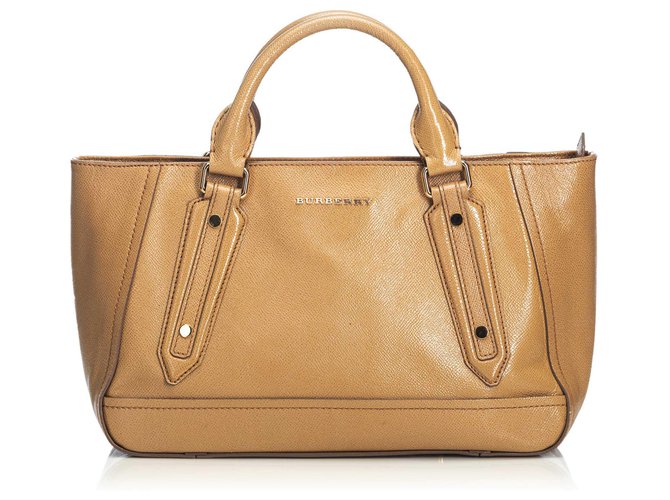 Burberry Brown Leather Somerford Satchel  ref.152317