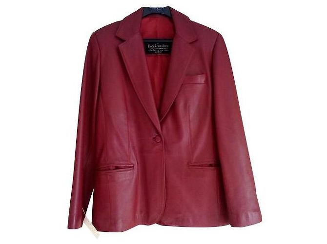 Autre Marque Rote Lederjacke 1 Taste