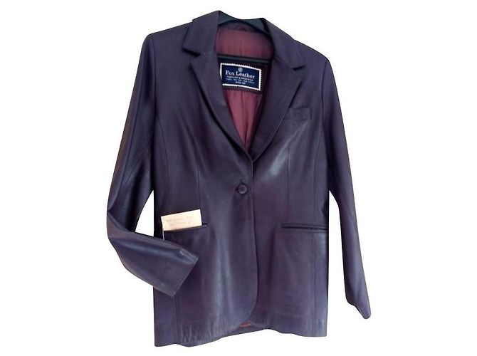 Autre Marque Lila Lederjacke