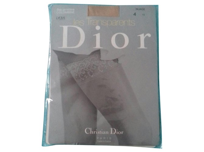 Christian Dior Bas collants Jartière colombine nuage Polyamide Chair  ref.152407 Joli Closet