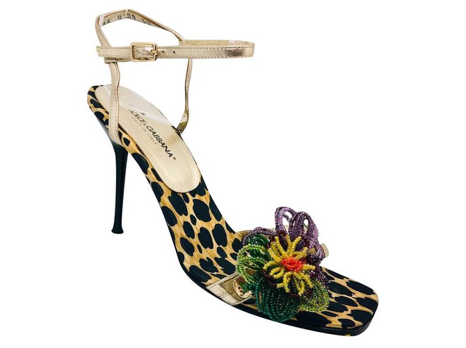 Dolce & Gabbana sandali Multicolore Seta  ref.152427
