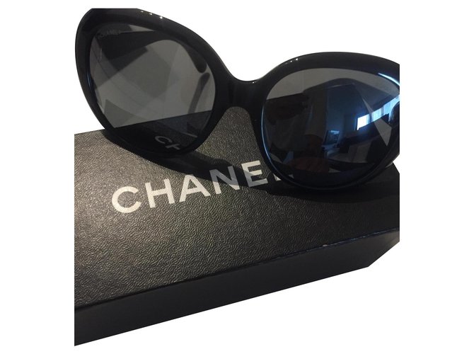 Chanel Sunglasses Black Plastic  ref.152483